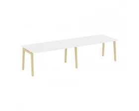 Стол переговорный (2 столешницы), опоры - массив дерева 316x98x75 Onix Wood images