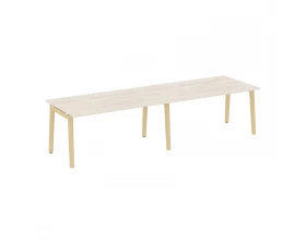 Стол переговорный (2 столешницы), опоры - массив дерева 316x98x75 Onix Wood images