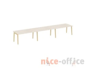 Стол переговорный (3 столешницы), опоры - массив дерева 474x98x75 Оникс Вуд / Onix Wood images