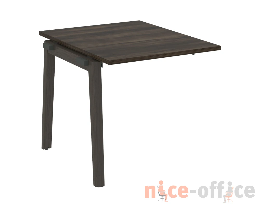 Проходной наборный элемент переговорного стола, опоры - массив дерева 78x98x75 Оникс Вуд / Onix Wood