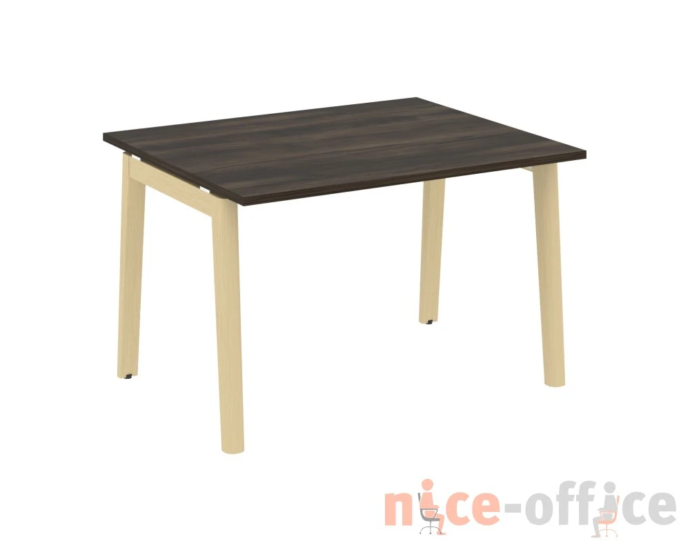 Стол переговорный (1 столешница), опоры - массив дерева 118x98x75 Оникс Вуд / Onix Wood