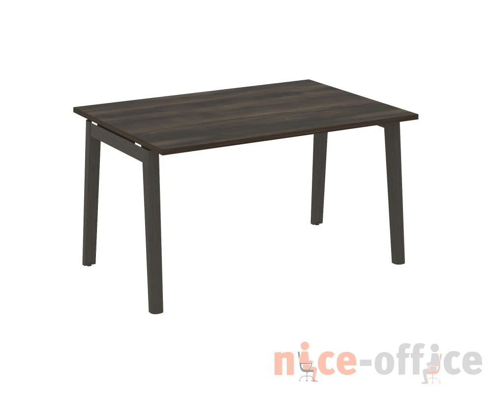 Стол переговорный (1 столешница), опоры - массив дерева 138x98x75 Оникс Вуд / Onix Wood