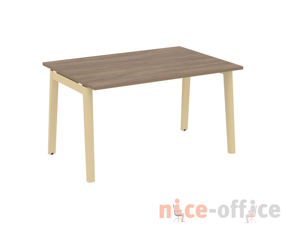 Стол переговорный (1 столешница), опоры - массив дерева 138x98x75 Оникс Вуд / Onix Wood