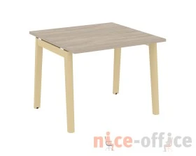 Стол переговорный (1 столешница), опоры - массив дерева 98x98x75 Оникс Вуд / Onix Wood images