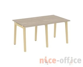 Стол переговорный (2 столешницы), опоры - массив дерева 156x98x75 Оникс Вуд / Onix Wood images