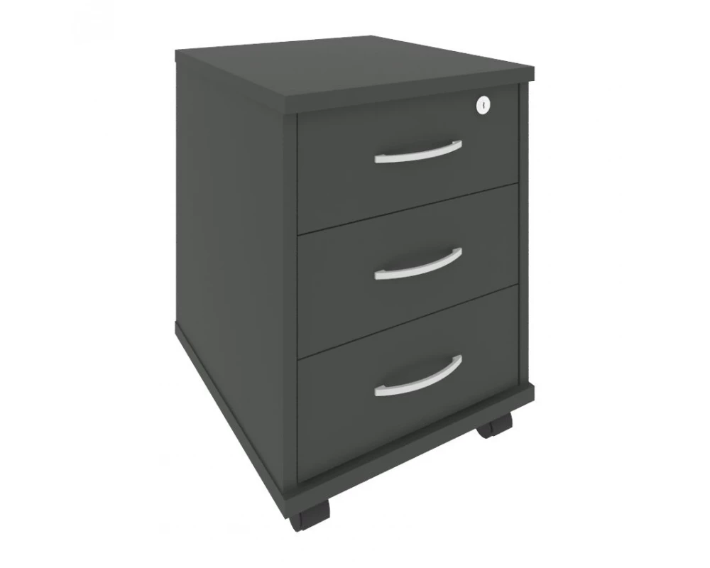 Тумба подкатная 3 ящика с замком Riva