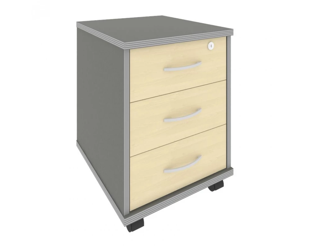 Тумба подкатная 3 ящика с замком Riva