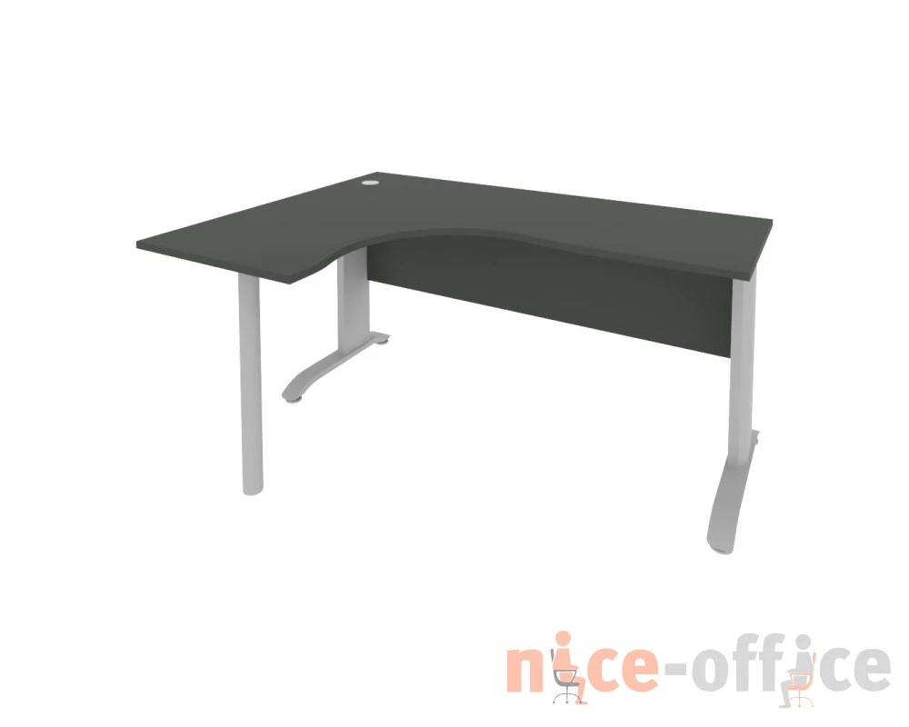 Стол офисный угловой левый металлокаркас 1600x1200x755 Рива / Riva