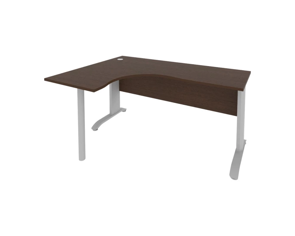 Стол офисный угловой левый металлокаркас 1600x1200x755 Riva