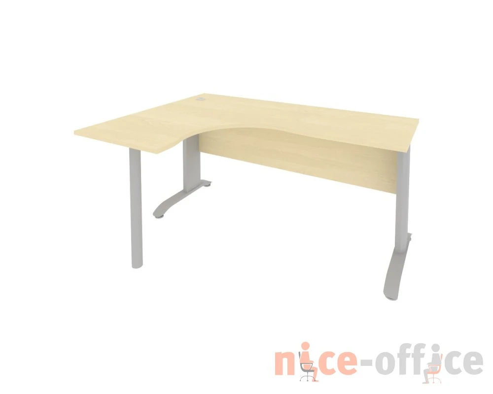Стол офисный угловой левый металлокаркас 1600x1200x755 Рива / Riva