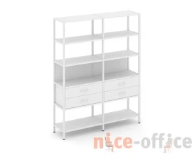 Двухсекционный стеллаж пятиярусный с ящиками 1590х400х1980 Шелф Систем / Shelf System images