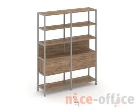Двухсекционный стеллаж пятиярусный с ящиками 1590х400х1980 Шелф Систем / Shelf System images
