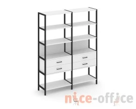 Двухсекционный стеллаж пятиярусный с ящиками 1590х400х1980 Шелф Систем / Shelf System images