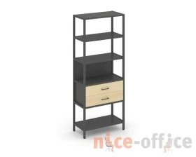 Односекционный стеллаж пятиярусный с ящиками 810х400х1980 Шелф Систем / Shelf System images