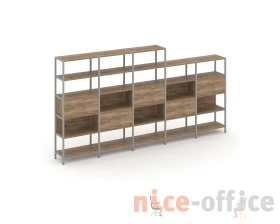 Пятисекционный стеллаж пятиярусный с ящиками 3930х400х1980 Шелф Систем / Shelf System images