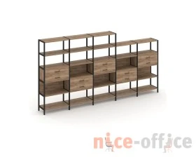 Пятисекционный стеллаж пятиярусный с ящиками 3930х400х1980 Шелф Систем / Shelf System images