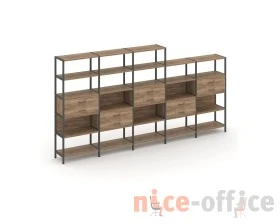 Пятисекционный стеллаж пятиярусный с ящиками 3930х400х1980 Шелф Систем / Shelf System images