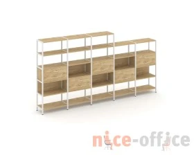 Пятисекционный стеллаж пятиярусный с ящиками 3930х400х1980 Шелф Систем / Shelf System images