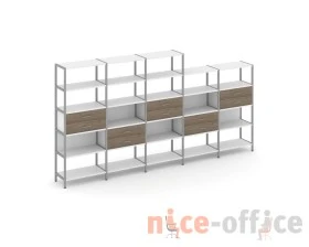 Пятисекционный стеллаж пятиярусный с ящиками 3930х400х1980 Шелф Систем / Shelf System images