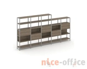 Пятисекционный стеллаж пятиярусный с ящиками 3930х400х1980 Шелф Систем / Shelf System images