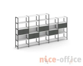 Пятисекционный стеллаж пятиярусный с ящиками 3930х400х1980 Шелф Систем / Shelf System images