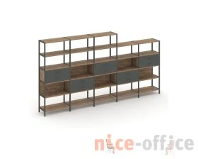 Пятисекционный стеллаж пятиярусный с ящиками 3930х400х1980 Шелф Систем / Shelf System images