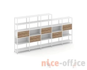 Пятисекционный стеллаж пятиярусный с ящиками 3930х400х1980 Шелф Систем / Shelf System images