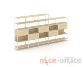 Пятисекционный стеллаж пятиярусный с ящиками 3930х400х1980 Шелф Систем / Shelf System images