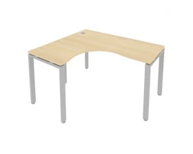 Стол криволинейный левый на П-образном м/к 140x120x75 Metal System images