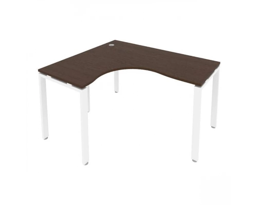 Стол криволинейный левый на П-образном м/к 140x120x75 Metal System