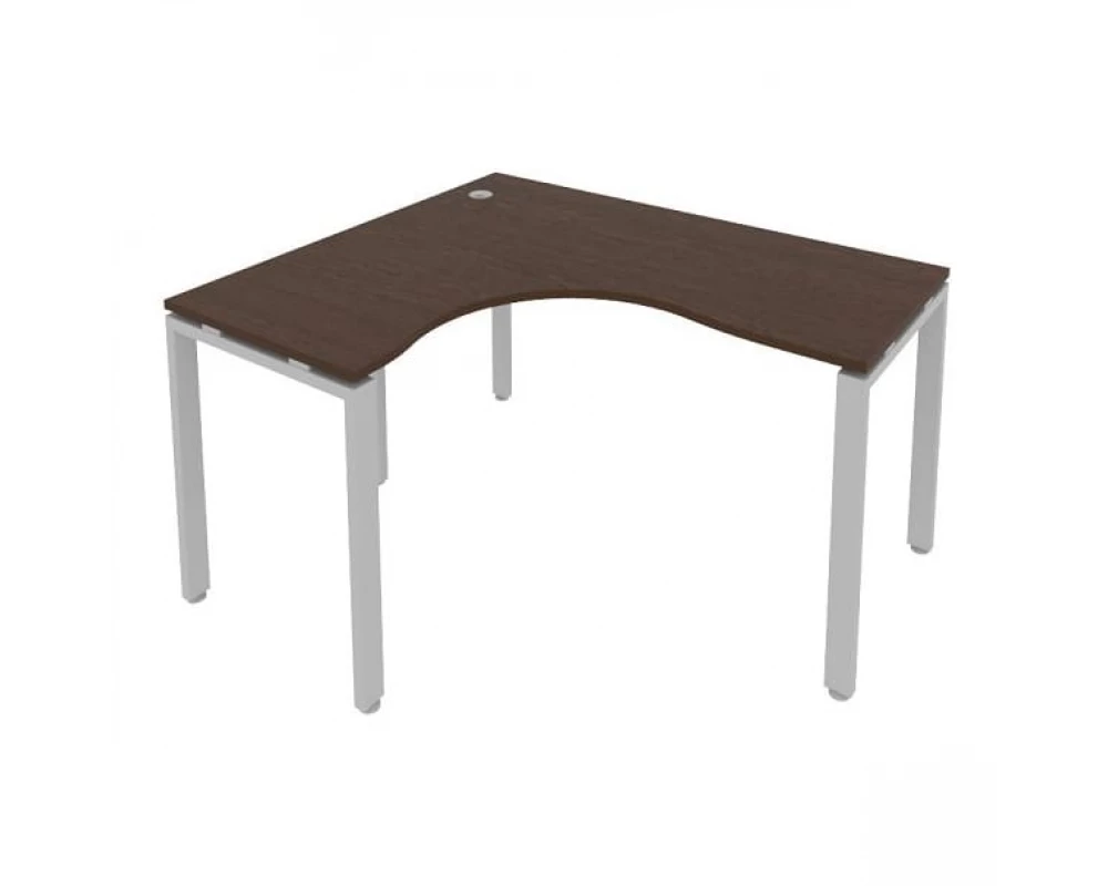 Стол криволинейный левый на П-образном м/к 140x120x75 Metal System