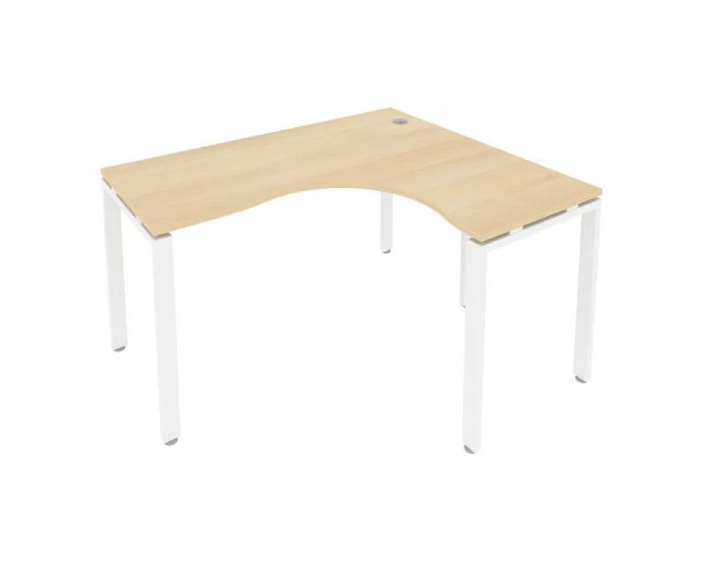 Стол офисный угловой правый на П-образном м/к 140x120x75 Metal System