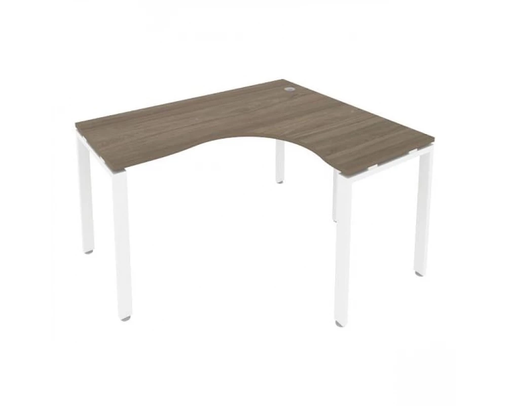 Стол офисный угловой правый на П-образном м/к 140x120x75 Metal System
