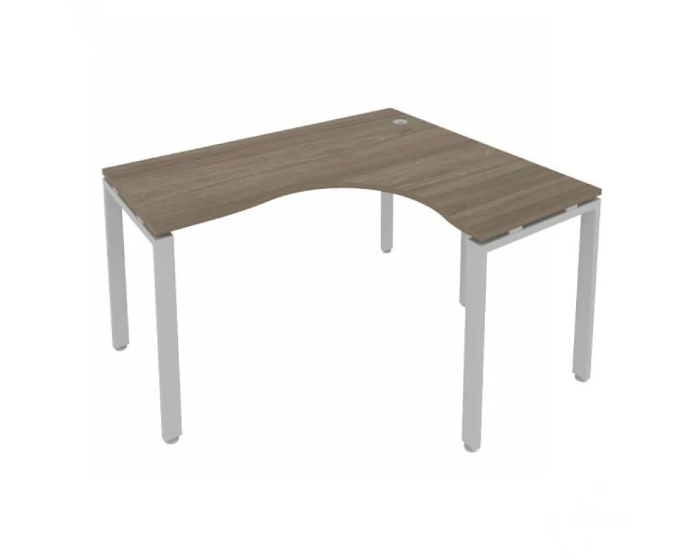 Стол офисный угловой правый на П-образном м/к 140x120x75 Metal System