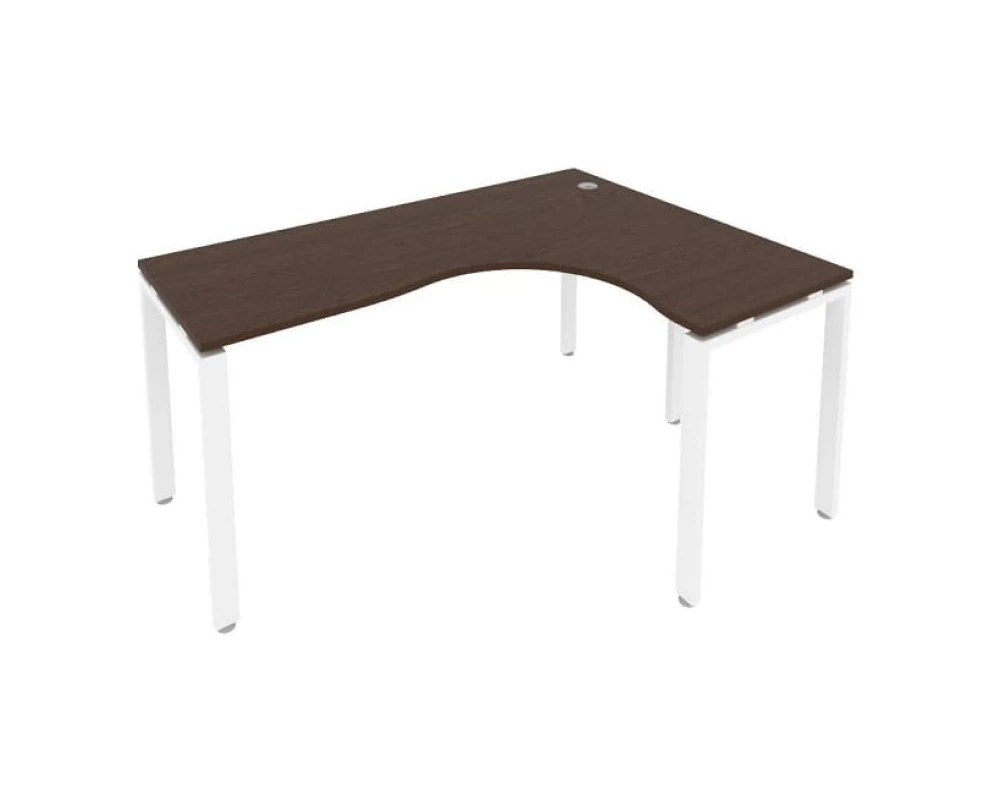 Стол криволинейный правый на П-образном м/к 160x120x75 Metal System