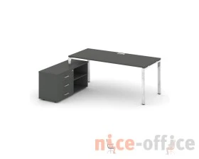 Стол письменный с греденцией левой на П-образном каркасе 1580x700x750 Стайл Проджект Директ Люкс / Style Project Direct Lux images