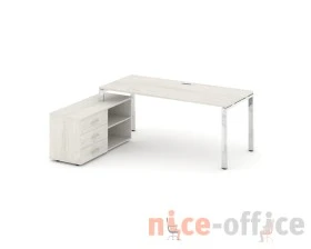 Стол письменный с греденцией левой на П-образном каркасе 1580x700x750 Стайл Проджект Директ Люкс / Style Project Direct Lux images