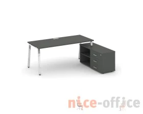 Стол письменный с греденцией правой на А-образном каркасе 1580x700x750 Стайл Проджект Директ Люкс / Style Project Direct Lux images