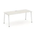 Дуб наварра/Металл белый/Белая заглушка