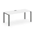 Белый/Металл антрацит/Заглушка антрацит