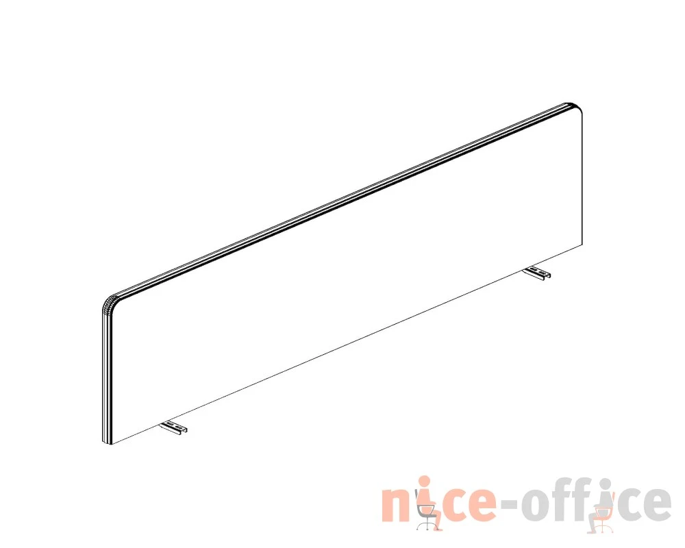 Экран фронтальный Ткань+AL кант 980х28х525 Стайл Проджект / Style Project