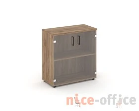 Шкаф низкий широкий прозр. стекло 796x400x833 Стайл Проджект / Style Project images