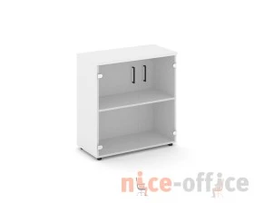 Шкаф низкий широкий прозр. стекло 796x400x833 Стайл Проджект / Style Project images