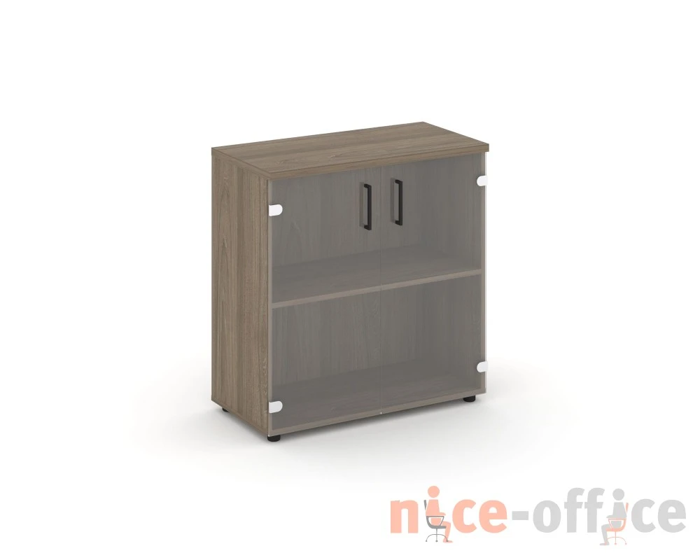Шкаф низкий широкий прозр. стекло 796x400x833 Стайл Проджект / Style Project