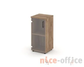 Шкаф низкий узкий левый прозр. стекло 400x400x833 Стайл Проджект / Style Project images