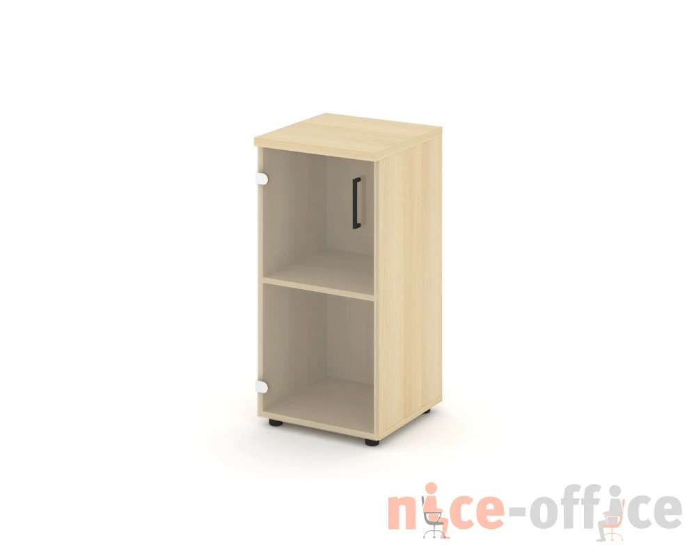 Шкаф низкий узкий левый прозр. стекло 400x400x833 Стайл Проджект / Style Project