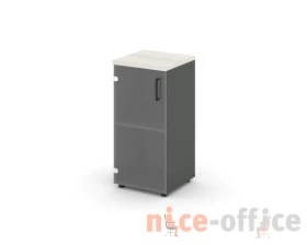 Шкаф низкий узкий левый прозр. стекло 400x400x833 Стайл Проджект / Style Project images