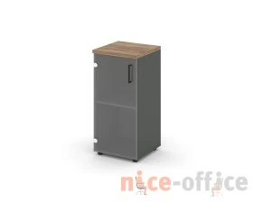 Шкаф низкий узкий левый прозр. стекло 400x400x833 Стайл Проджект / Style Project images