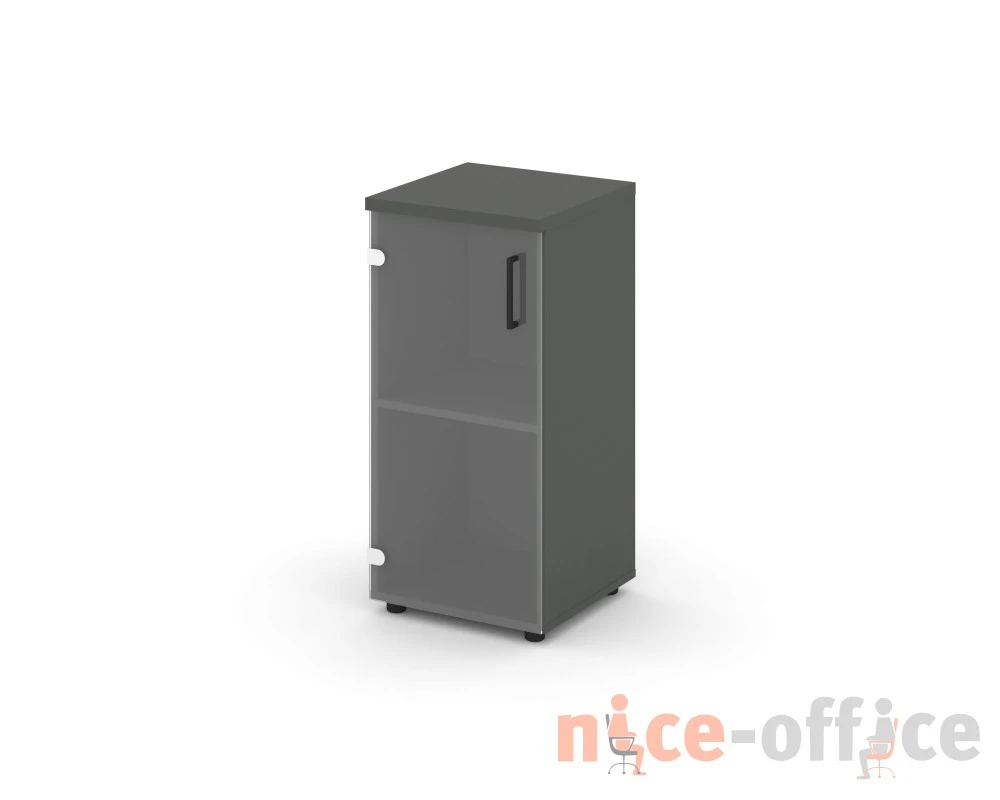 Шкаф низкий узкий левый прозр. стекло 400x400x833 Стайл Проджект / Style Project