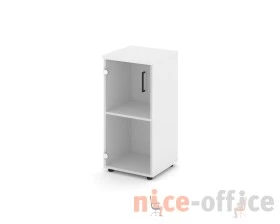 Шкаф низкий узкий левый прозр. стекло 400x400x833 Стайл Проджект / Style Project images